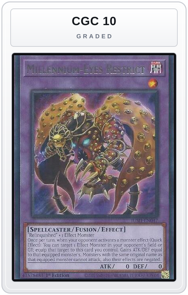 Graded - Millennium-Eyes Restrict — CGC 10 graded overlay