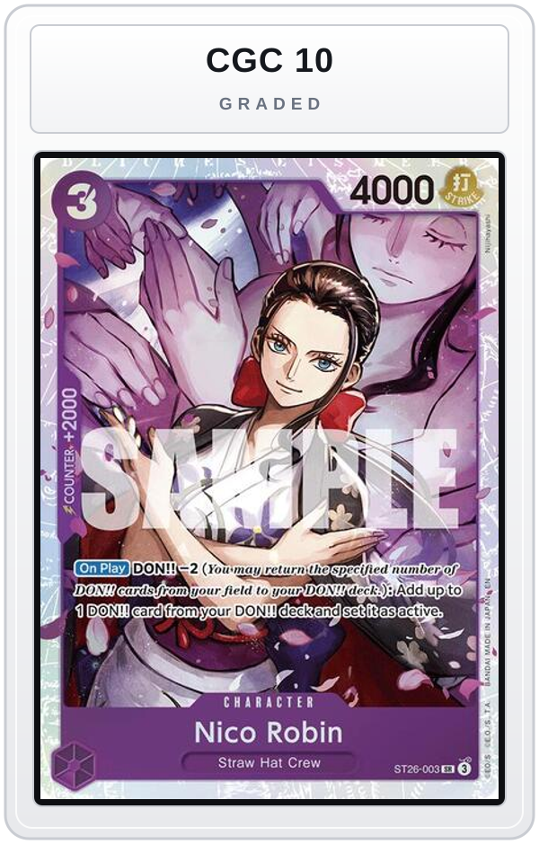 Graded - Nico Robin — CGC 10 graded overlay