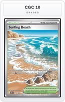 Graded - Surfing Beach — CGC 10 graded overlay