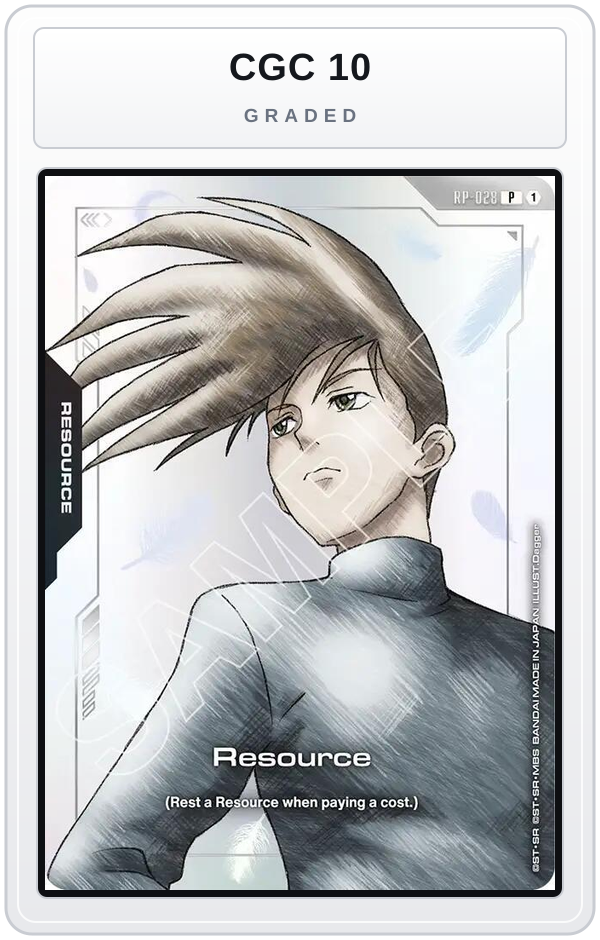 Graded - Resource (RP-028) (Mobile Suit Gundam Wing) — CGC 10 graded overlay