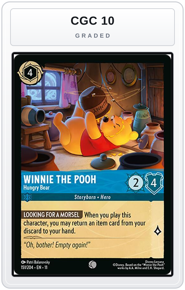 Graded - Winnie the Pooh - Hungry Bear — CGC 10 graded overlay