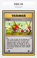 Graded - Digger (Rocket's Secret Machine) — CGC 10 graded overlay