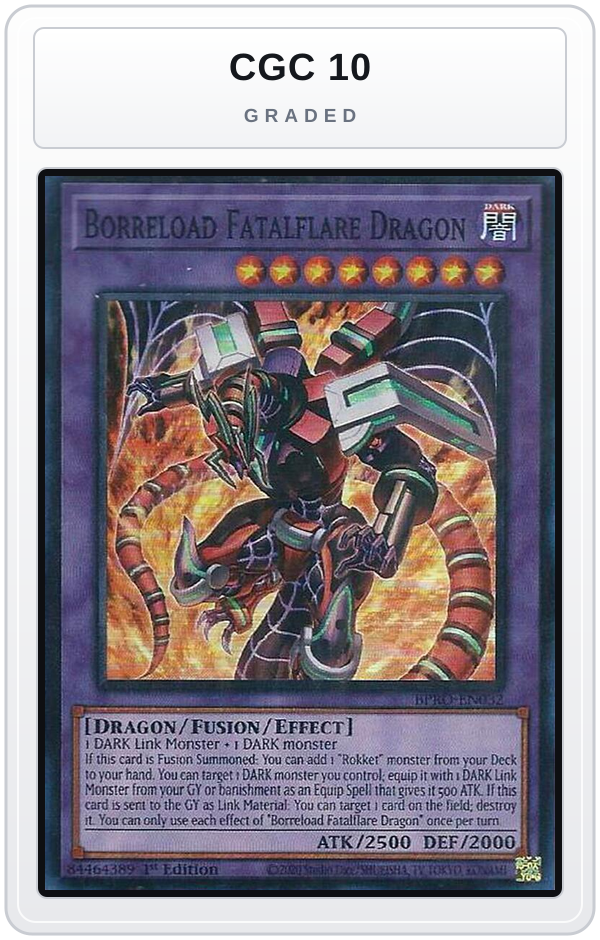 Graded - Borreload Fatalflare Dragon — CGC 10 graded overlay
