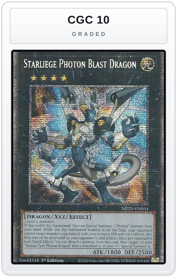 Graded - Starliege Photon Blast Dragon — CGC 10 graded overlay
