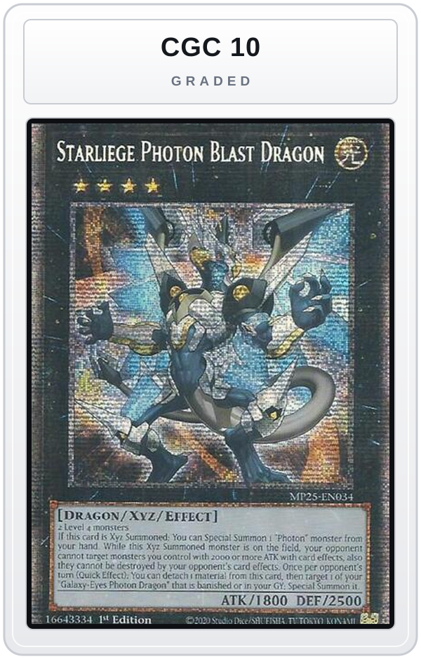 Graded - Starliege Photon Blast Dragon — CGC 10 graded overlay