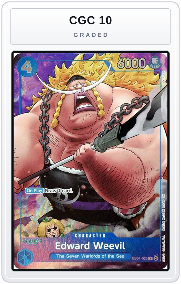 Graded - Edward Weevil (Seven Warlords of the Sea Binder Set) — CGC 10 graded overlay