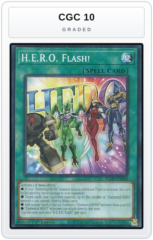 Graded - H.E.R.O. Flash! — CGC 10 graded overlay