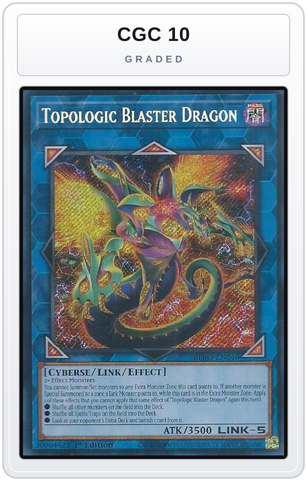 Graded - Topologic Blaster Dragon — CGC 10 graded overlay