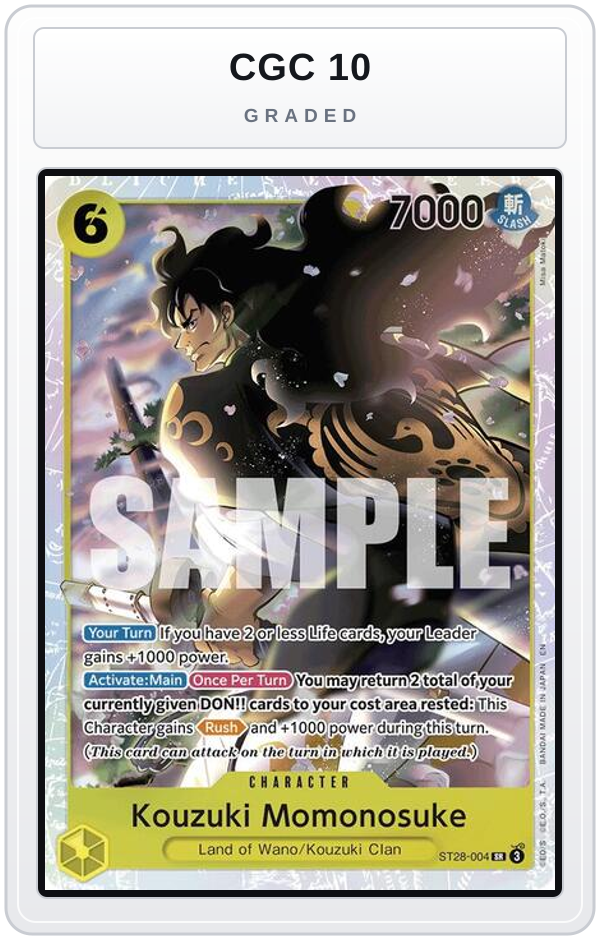 Graded - Kouzuki Momonosuke — CGC 10 graded overlay