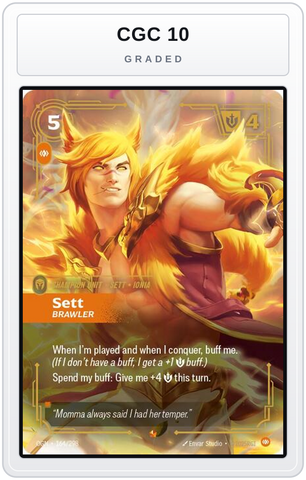 Graded - Sett - Brawler — CGC 10 graded overlay