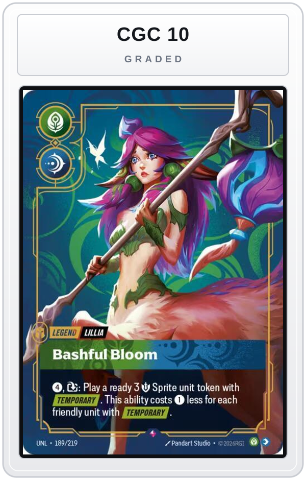 Graded - Lillia - Bashful Bloom — CGC 10 graded overlay