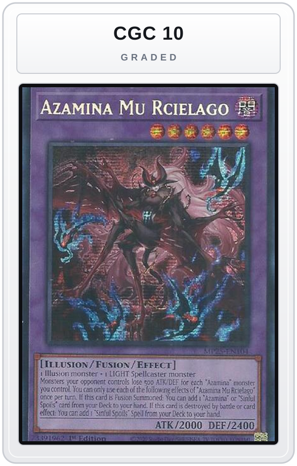 Graded - Azamina Mu Rcielago — CGC 10 graded overlay