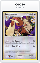 Graded - Lopunny — CGC 10 graded overlay
