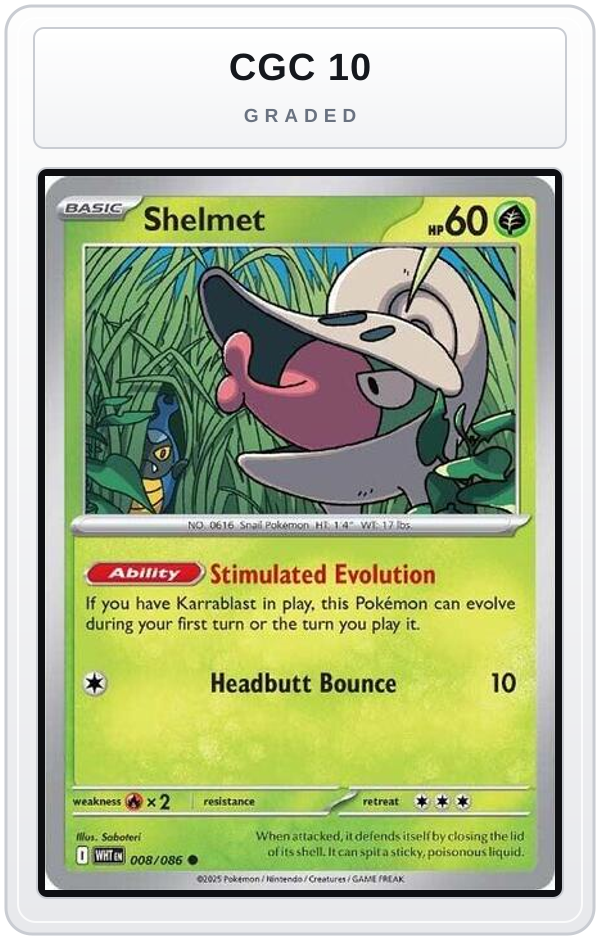 Graded - Shelmet — CGC 10 graded overlay