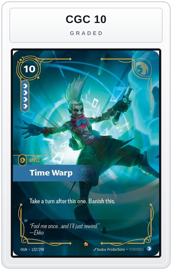Graded - Time Warp — CGC 10 graded overlay