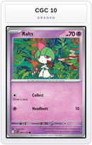 Graded - Ralts — CGC 10 graded overlay