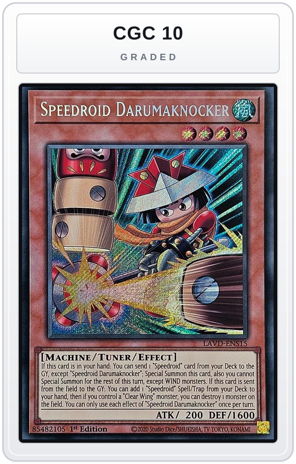 Graded - Speedroid Darumaknocker (Secret Rare) — CGC 10 graded overlay