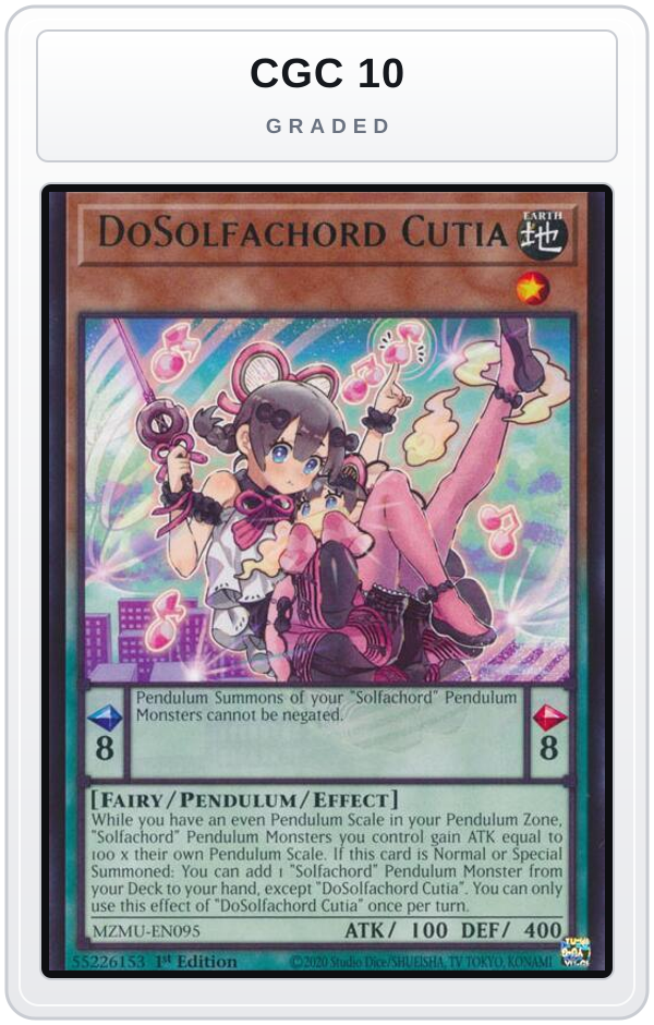 Graded - DoSolfachord Cutia — CGC 10 graded overlay