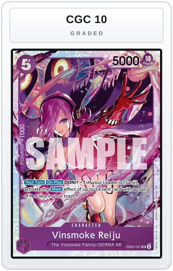 Graded - Vinsmoke Reiju — CGC 10 graded overlay