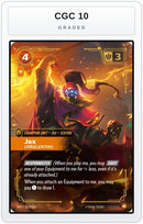 Graded - Jax - Unrelenting — CGC 10 graded overlay