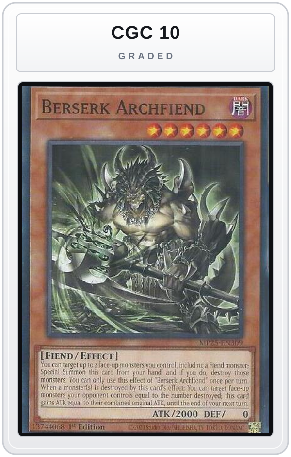 Graded - Berserk Archfiend — CGC 10 graded overlay