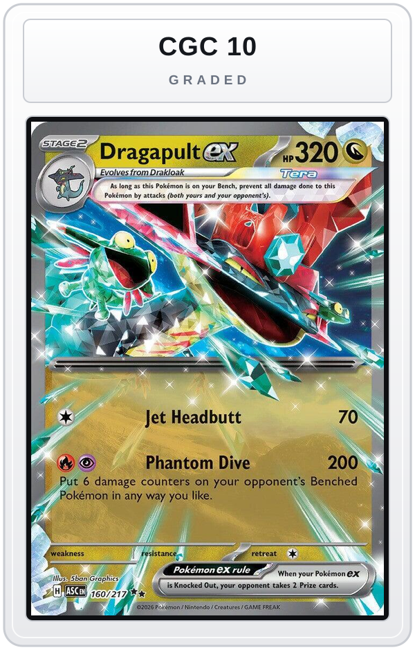 Graded - Dragapult ex — CGC 10 graded overlay