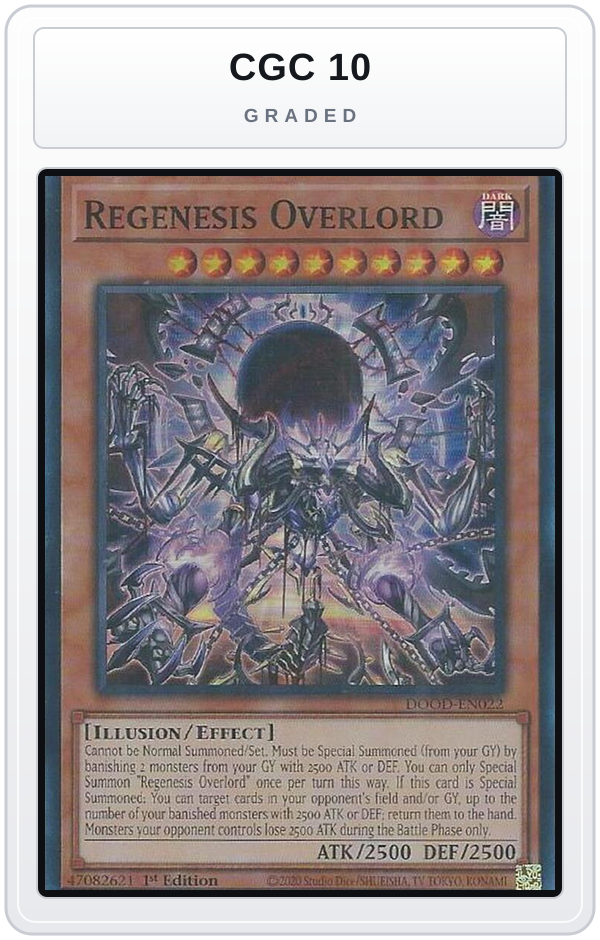 Graded - Regenesis Overlord — CGC 10 graded overlay