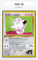 Graded - Erika's Clefairy — CGC 10 graded overlay