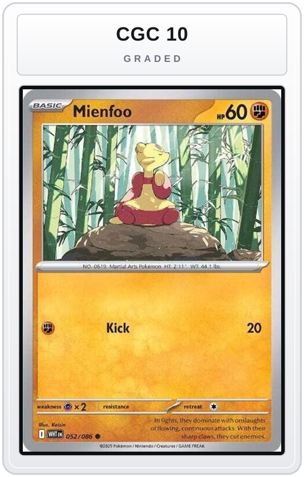 Graded - Mienfoo — CGC 10 graded overlay