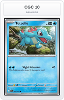 Graded - Totodile — CGC 10 graded overlay