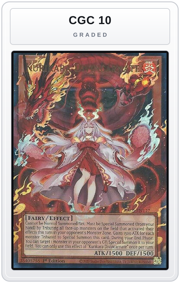 Graded - Kurikara Divincarnate — CGC 10 graded overlay