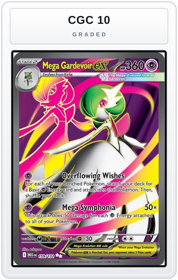 Graded - Mega Gardevoir ex - 159/132 — CGC 10 graded overlay