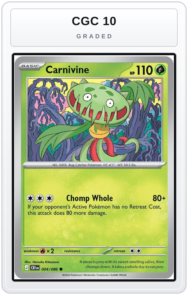Graded - Carnivine — CGC 10 graded overlay