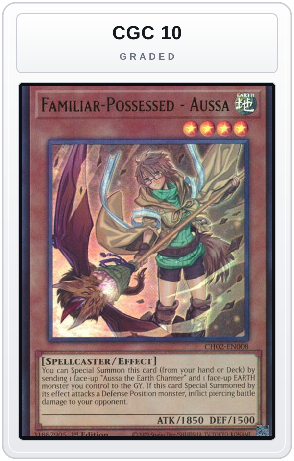 Graded - Familiar-Possessed - Aussa — CGC 10 graded overlay
