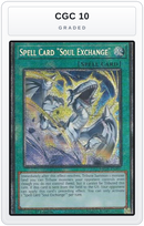 Graded - Spell Card "Soul Exchange" — CGC 10 graded overlay