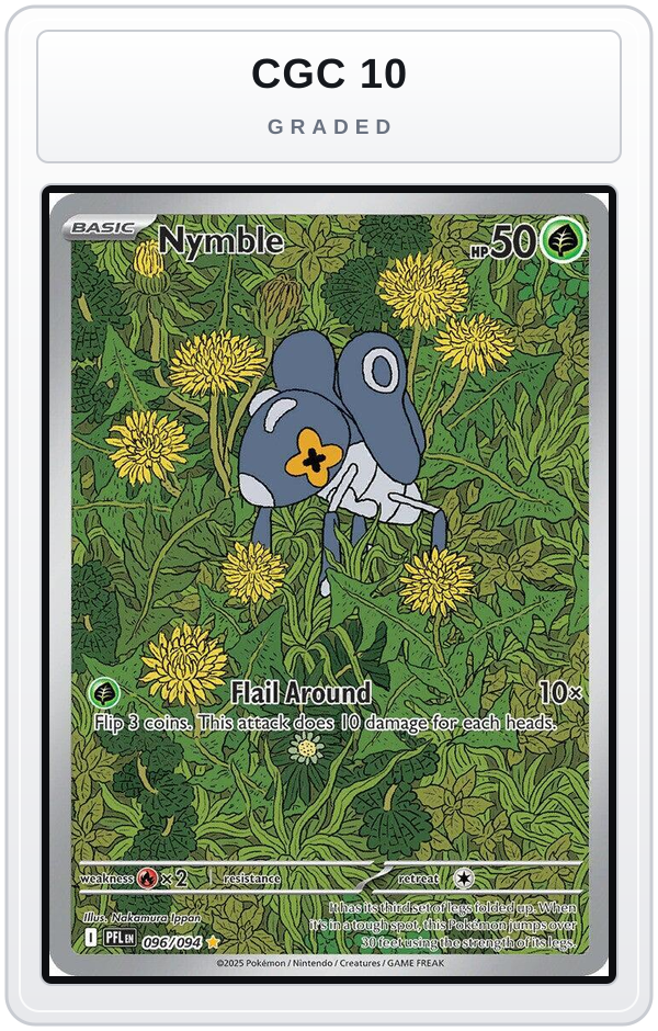 Graded - Nymble - 096/094 — CGC 10 graded overlay