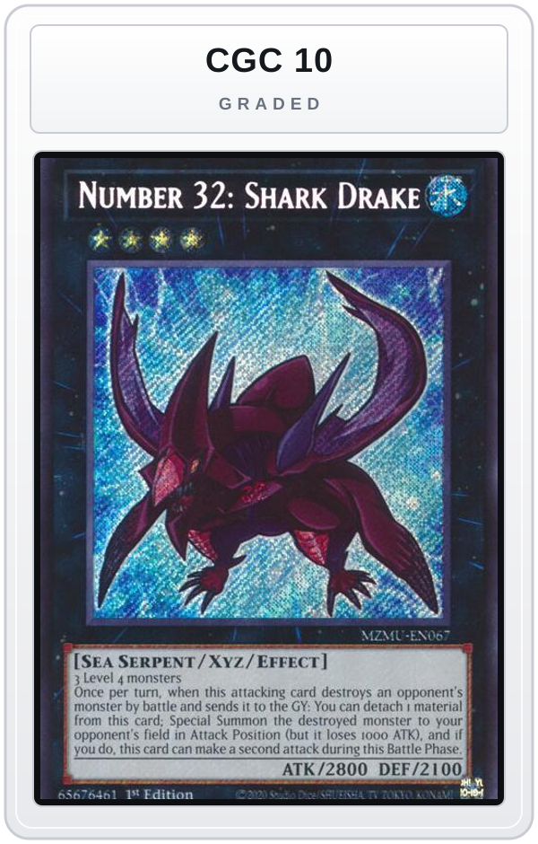 Graded - Number 32: Shark Drake — CGC 10 graded overlay
