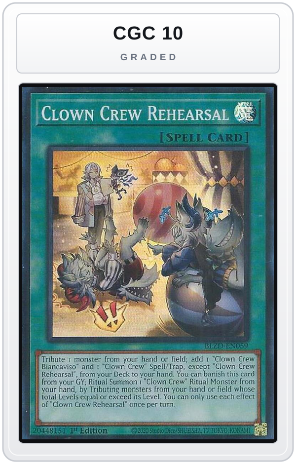 Graded - Clown Crew Rehearsal — CGC 10 graded overlay