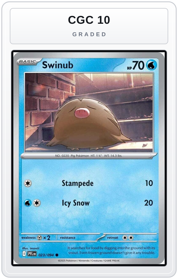 Graded - Swinub — CGC 10 graded overlay
