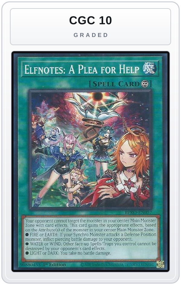 Graded - Elfnotes: A Plea for Help — CGC 10 graded overlay