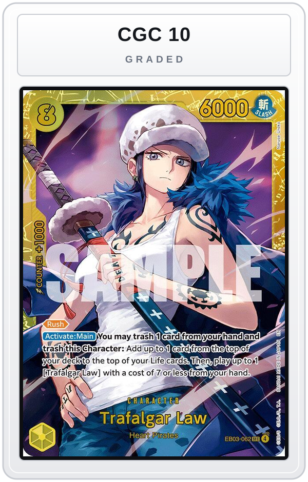 Graded - Trafalgar Law — CGC 10 graded overlay
