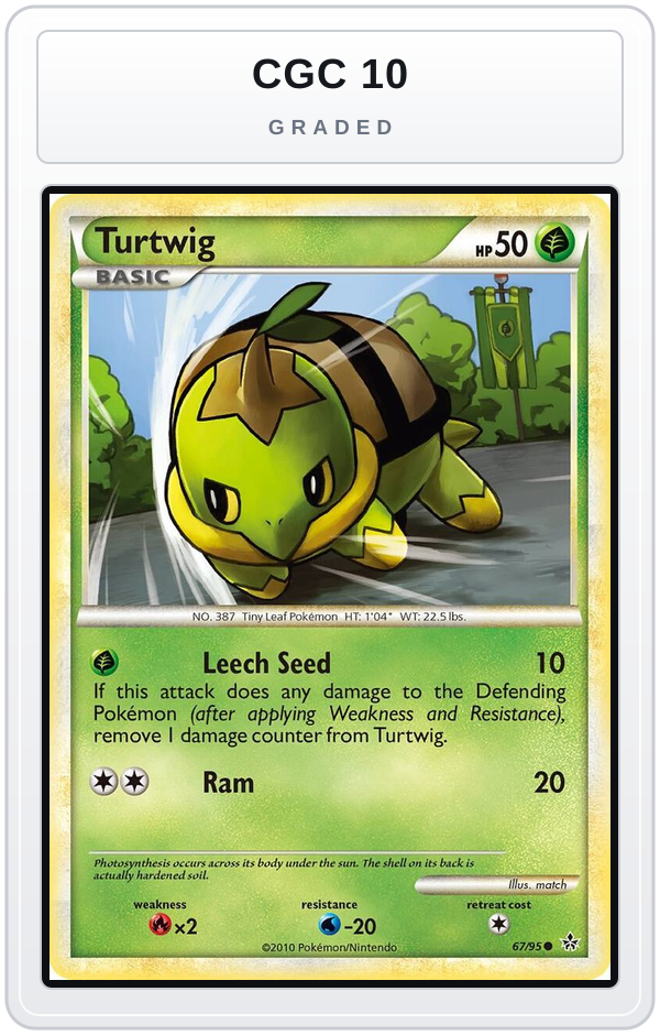 Graded - Turtwig — CGC 10 graded overlay
