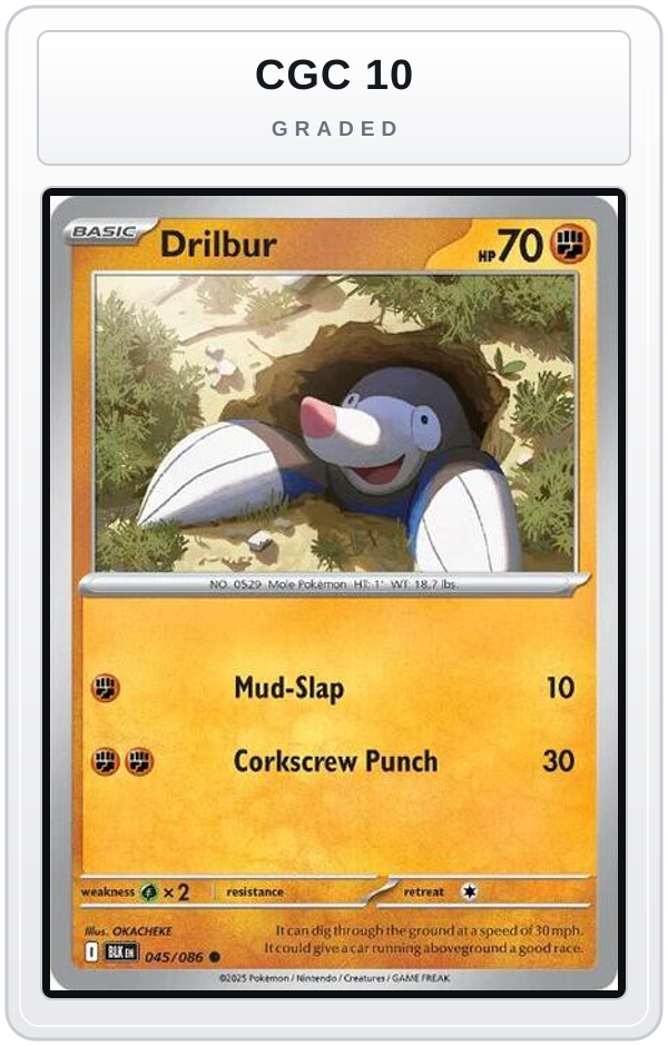 Graded - Drilbur — CGC 10 graded overlay