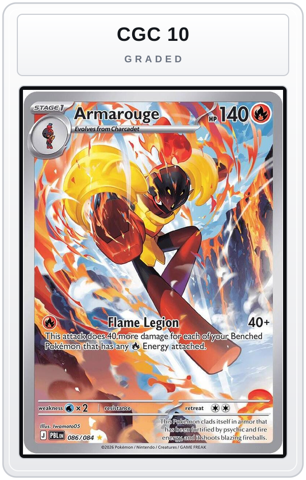 Graded - Armarouge - 086/084 — CGC 10 graded overlay