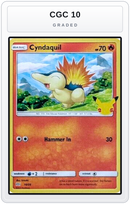 Graded - Cyndaquil - 10/25 — CGC 10 graded overlay