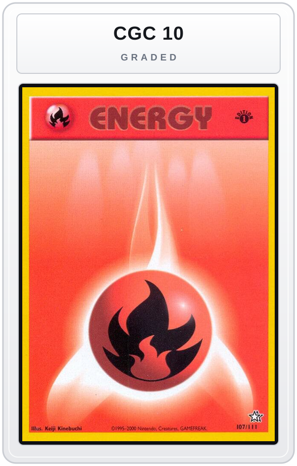 Graded - Fire Energy — CGC 10 graded overlay