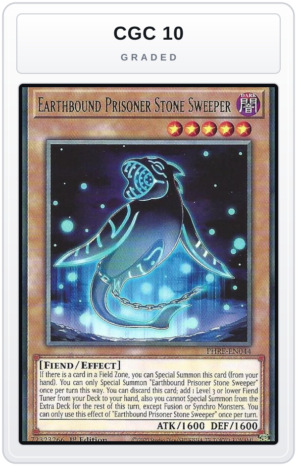 Graded - Earthbound Prisoner Stone Sweeper — CGC 10 graded overlay