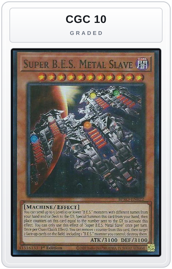Graded - Super B.E.S. Metal Slave — CGC 10 graded overlay