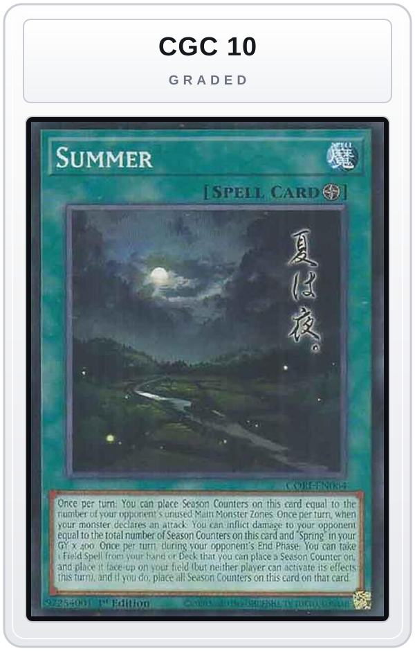 Graded - Summer — CGC 10 graded overlay