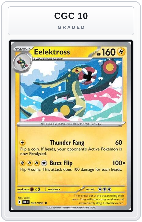 Graded - Eelektross — CGC 10 graded overlay